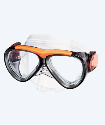 Primotec dykkermaske med styrke til børn - M59 (-1.0 til -8.0) og (+1.0 til +4.0) - Sort/orange