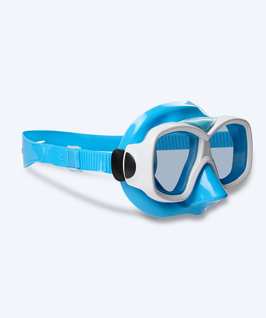 Watery dykkermaske til junior (8-15) - Misu - Blå/hvid