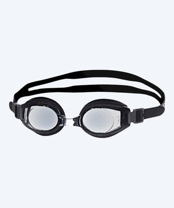 Primotec langsynede svømmebriller med styrke - (-1.0) til (+8.0) - Sort (Smoke linse)