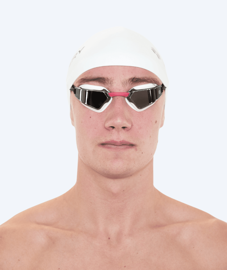 Watery konkurrence svømmebriller - Brooks Mirror - Hvid/sølv