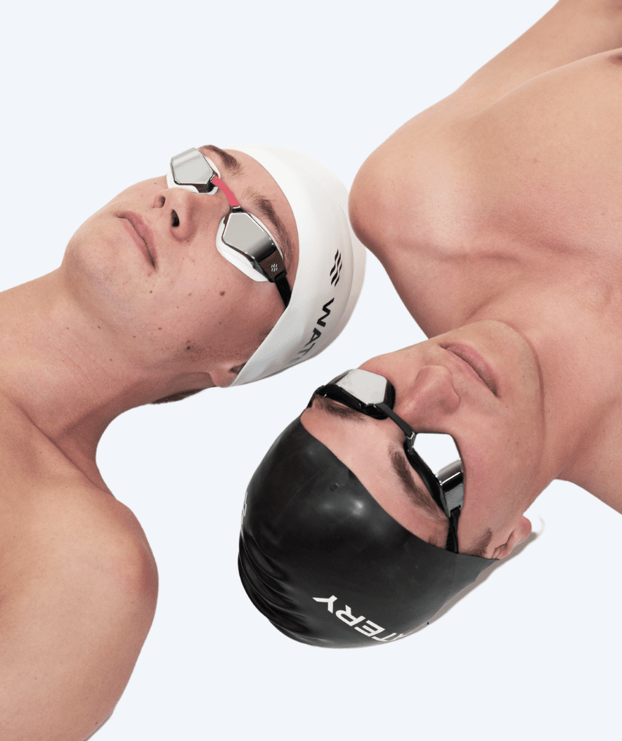 Watery konkurrence svømmebriller - Brooks Mirror - Hvid/sølv
