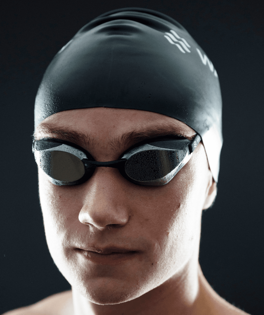 Watery Elite svømmebriller - Poseidon Ultra Mirror - Sort/sølv