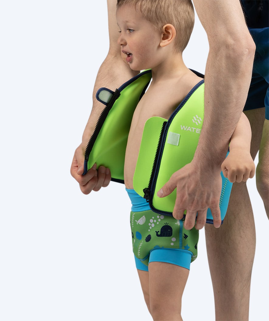 Watery svømmevest til børn (2-8) - Basic - Grøn