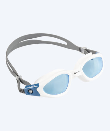 Watery motions svømmebriller - Hystrix Flex - Hvid/grå med blå glas