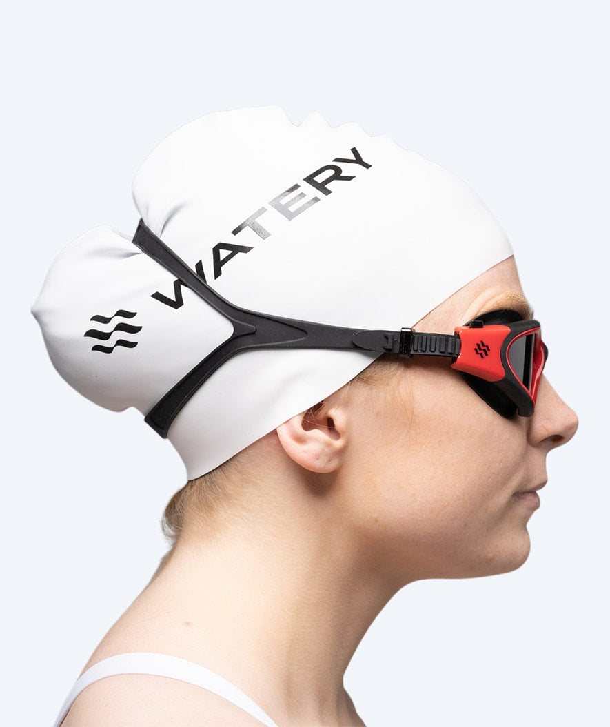 Watery motions svømmebriller - Raven Active - Sort/rød 1.0