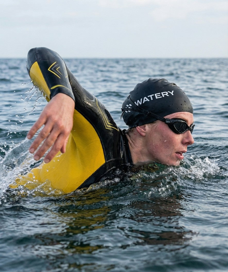 Watery våddragt til damer - Reptile Breast - Gul