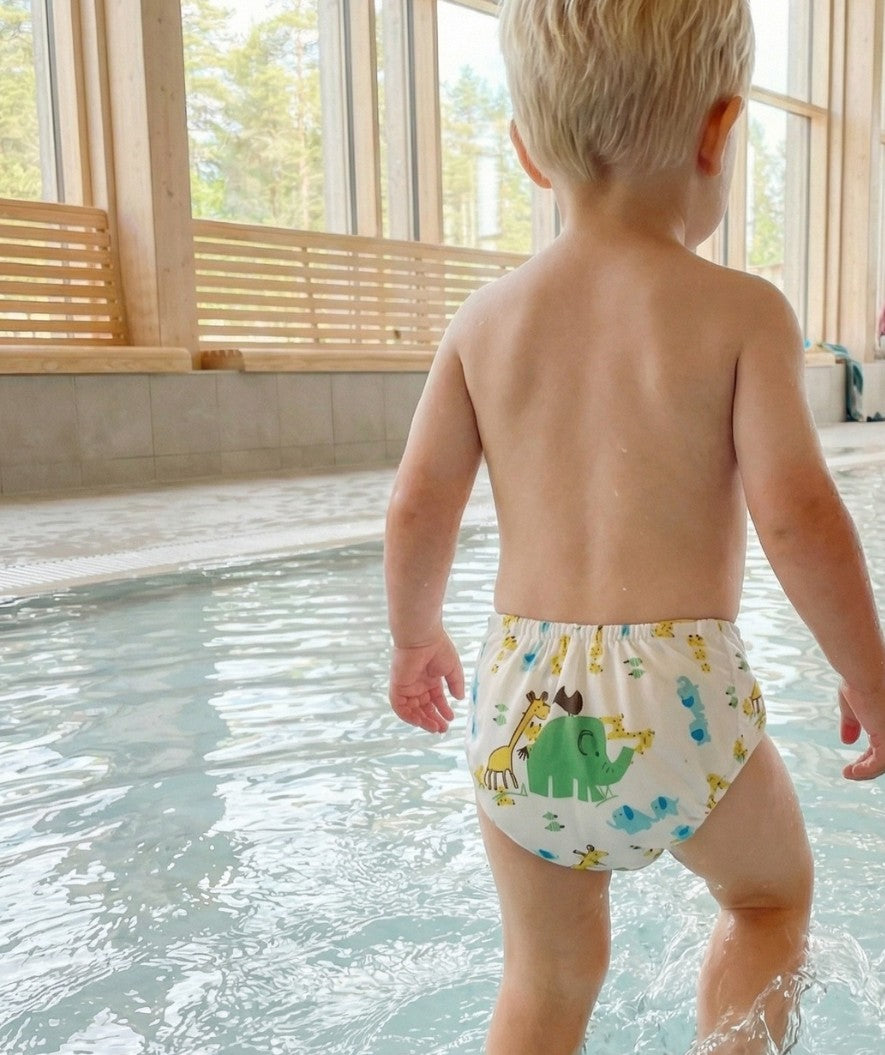 Watery badeble - Ondine - Hvid med tryk