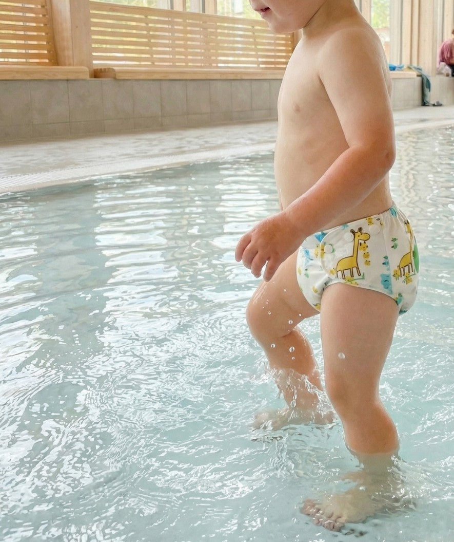 Watery badeble - Ondine - Hvid med tryk