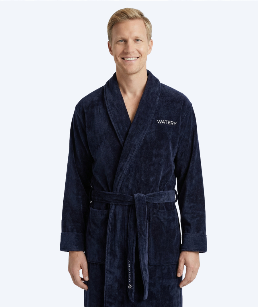 Watery badekåbe til mænd - Mariana - Navy blå