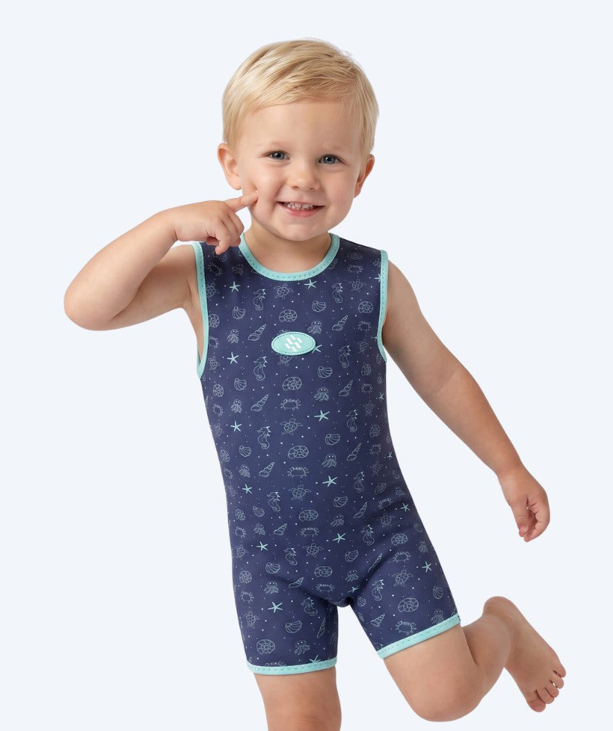 Watery våddragt til baby - Baia Wrap - Atlantic Turquoise