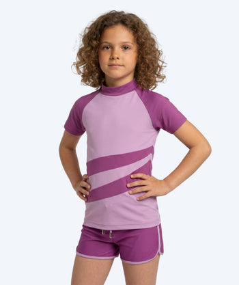 Watery UV-trøje til børn - Manami Kortærmet Rashguard - Atlantic Purple