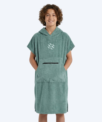 Watery badeponcho til junior (6-15) - Bomuld - Forrest Green