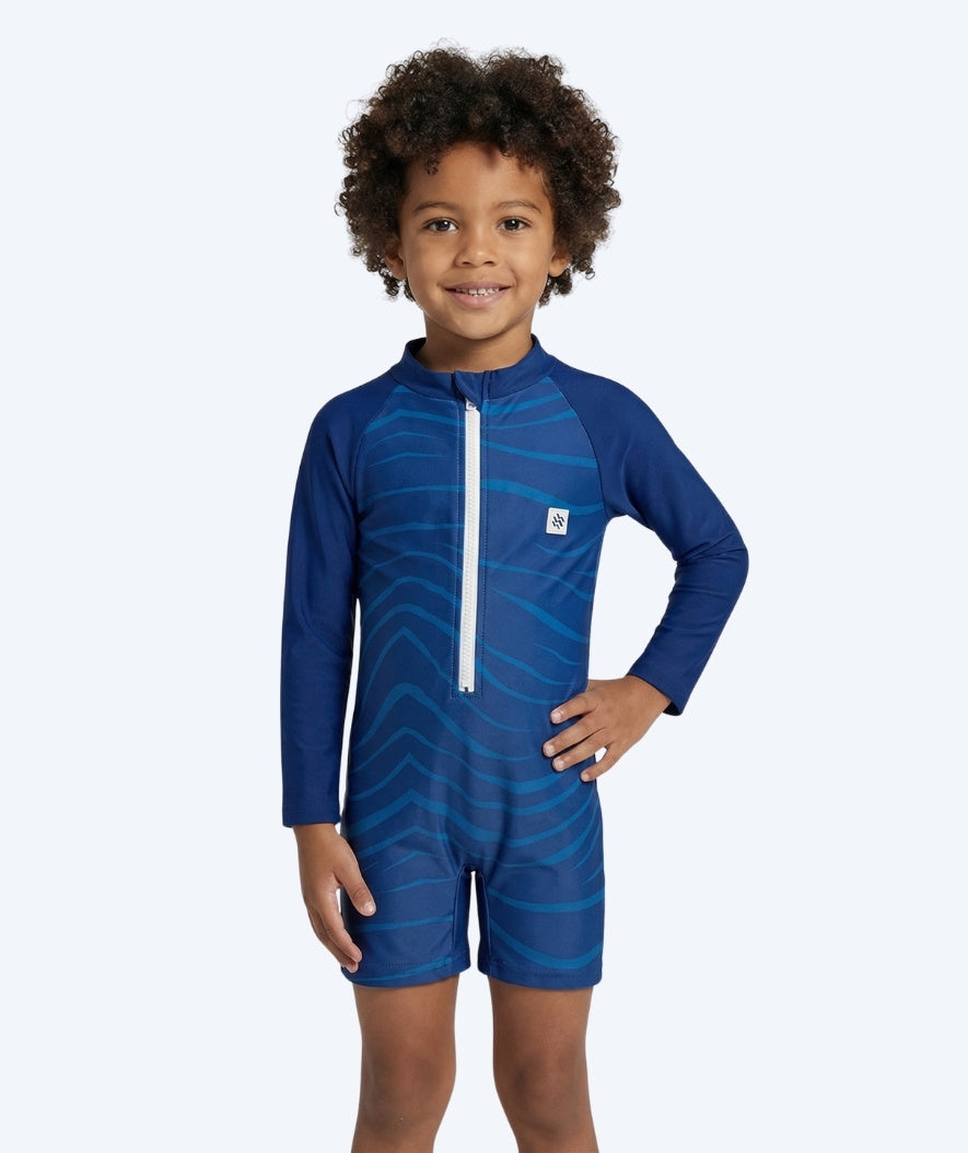 Watery UV-dragt til børn - Fjord Langærmet Rashguard - Mørkeblå