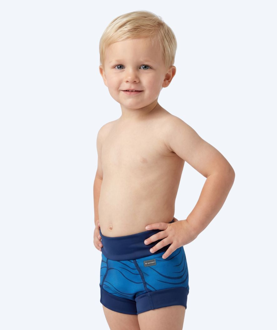 Watery blebadebukser til børn - Neoprene Swim Nappy - Fjord Blue