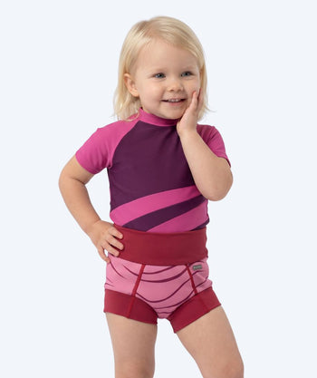 Watery blebadebukser til børn - Neoprene Swim Nappy - Fjord Red