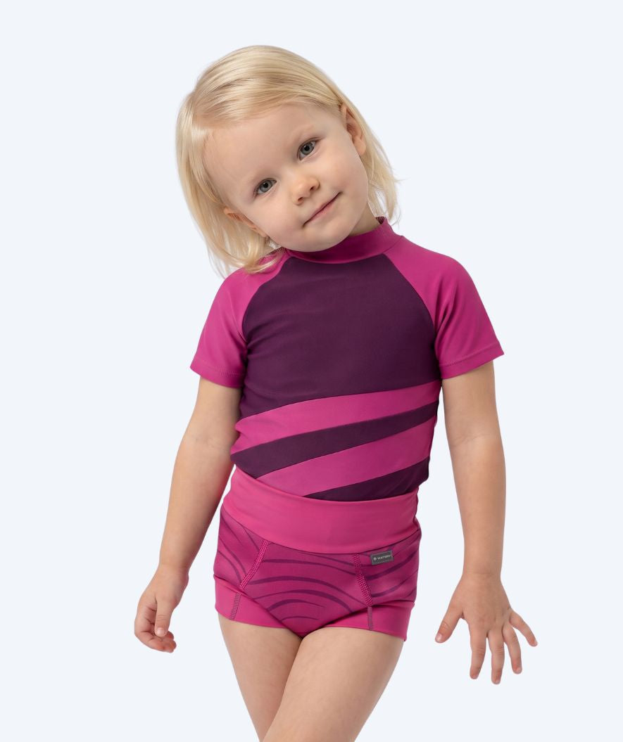 Watery blebadebukser til børn - Neoprene Swim Nappy - Fjord Pink