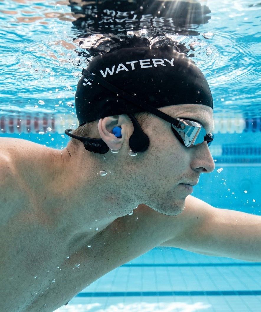 Watery vandtætte høretelefoner - S20 Vision - Sort