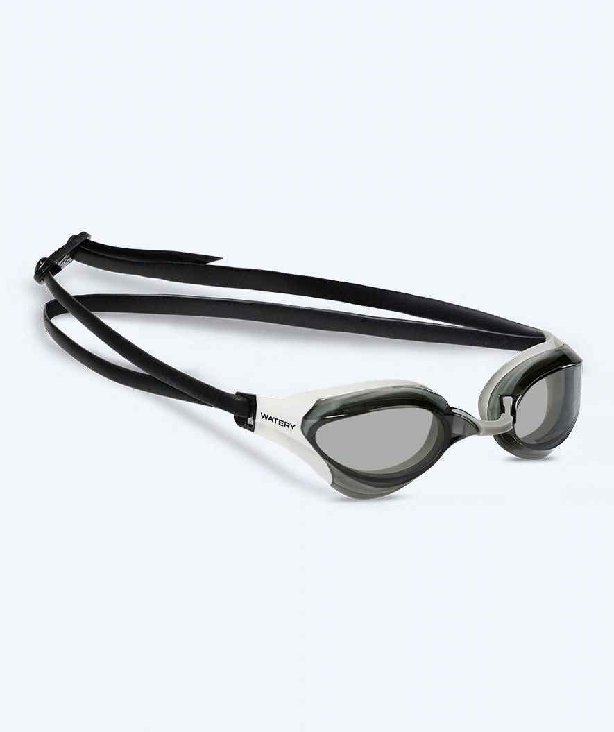 Watery Elite svømmebrille - Rattle Pro - Hvid/smoke