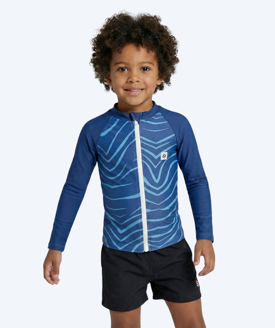 Watery UV-trøje til børn - Fjord Langærmet Rashguard - Mørkeblå