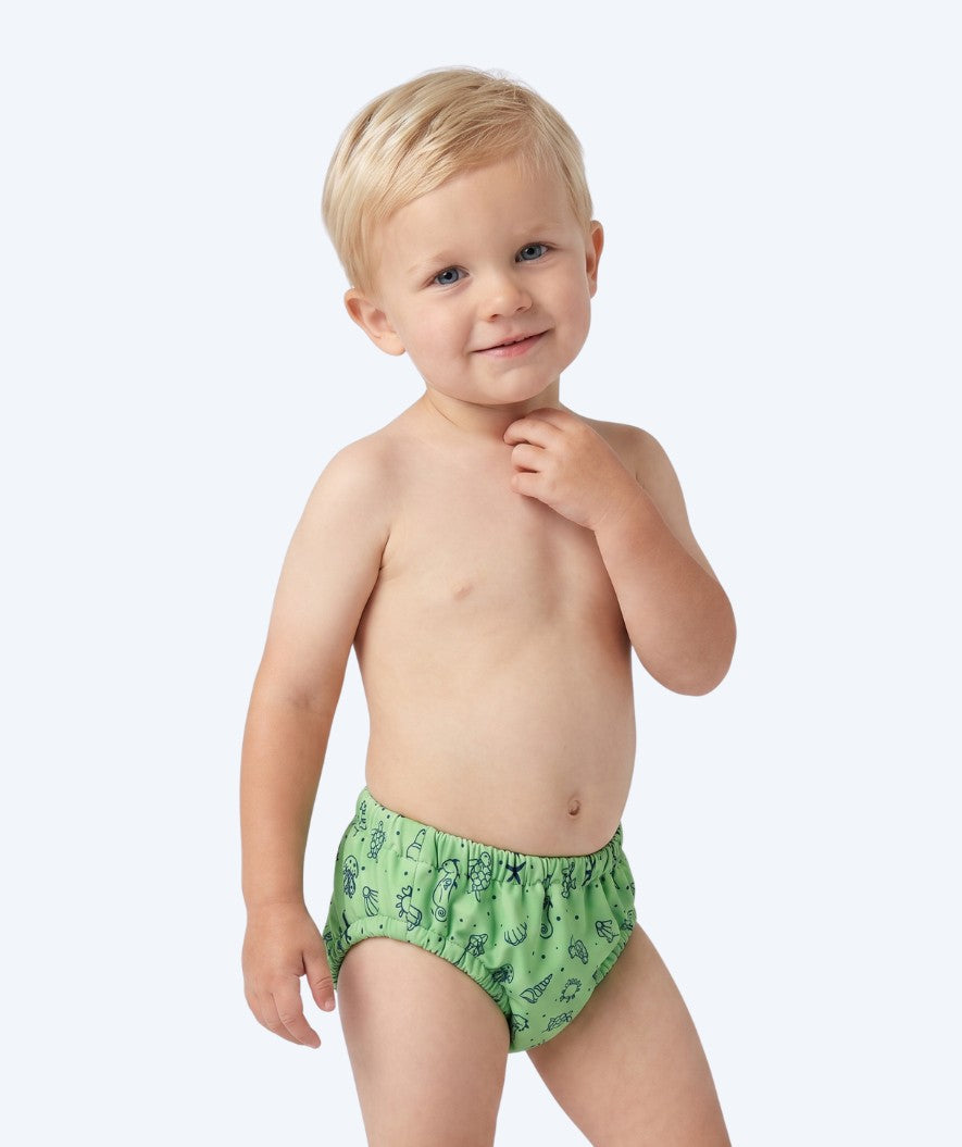 Watery blebadebukser til børn - Foss Lining Nappy - Atlantic Green