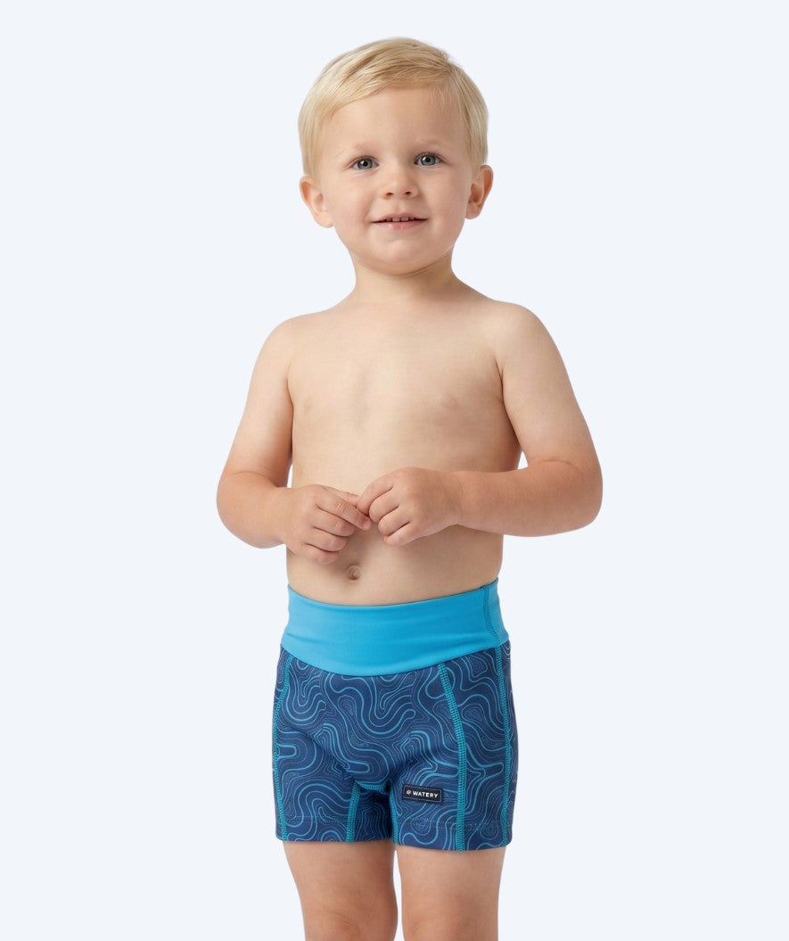 Watery blebadebukser til børn - Thetis Youngster - Blå