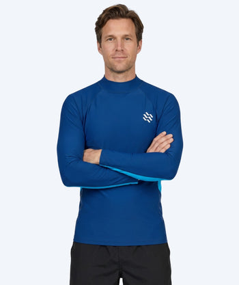 Watery UV-trøje til mænd - Scylla Langærmet Rashguard - Mørkeblå/lyseblå