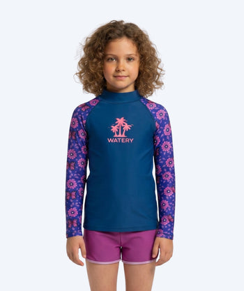 Watery UV-trøje til børn - Osiris Langærmet Rashguard - Lilla/mørkeblå