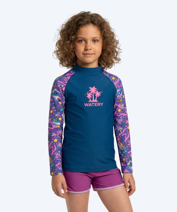 Watery UV-trøje til børn - Osiris Langærmet Rashguard - Multi/mørkeblå