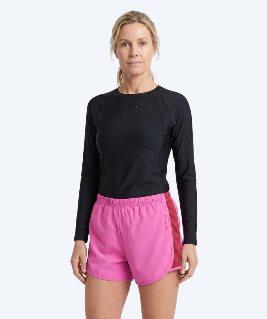 Watery badeshorts til damer - Aiko - Pink/mørkerød