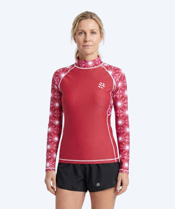Watery UV-trøje til damer - Aiko Langærmet Rashguard - Pink/mørkerød