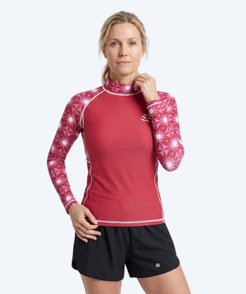 Watery UV-trøje til damer - Aiko Langærmet Rashguard - Pink/mørkerød