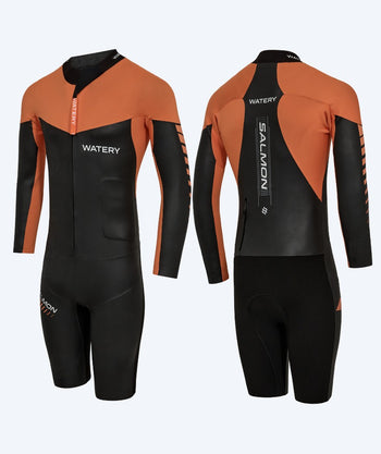 Watery våddragt til mænd - Salmon Swimrun - Sort/orange