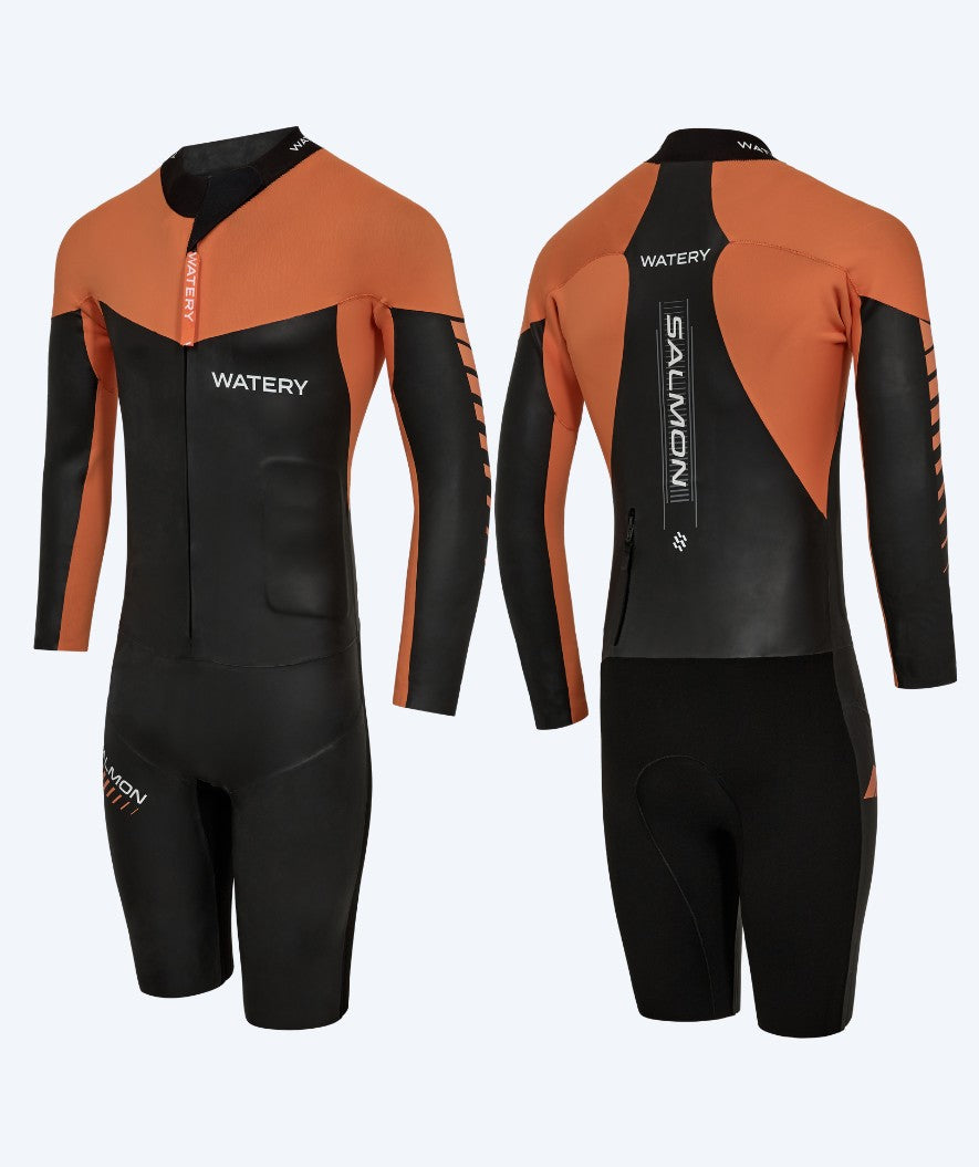 Watery våddragt til mænd - Salmon Swimrun - Sort/orange