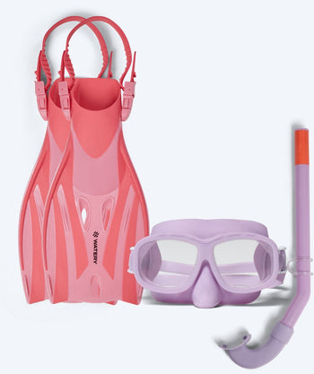 Watery snorkelsæt til børn (4-10) - Shack/Wyre - Lilla/pink