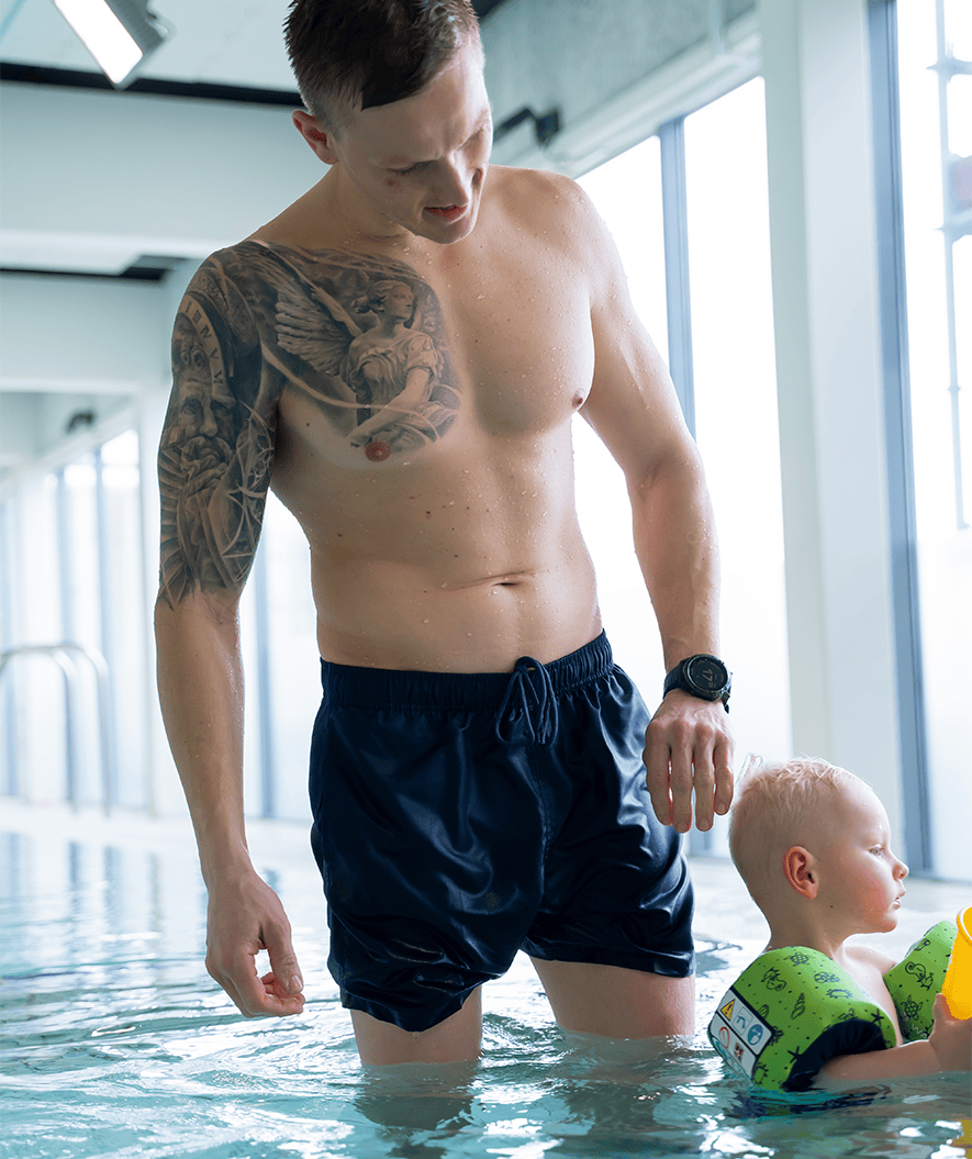 Watery badeshorts til mænd - Waverly - Mørkeblå