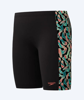 Speedo lange badebukser til drenge - Digital Panel - Sort/grøn