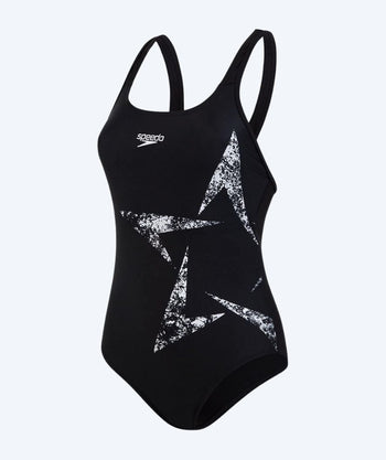 Speedo badedragt til damer - Boomstar Placement Racerback - Sort/hvid