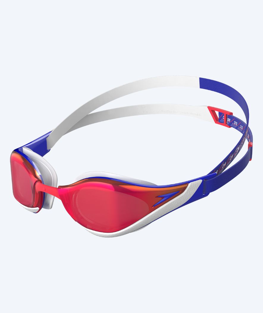 Speedo svømmebriller - Fastskin Pure Focus Mirror - Rød/blå