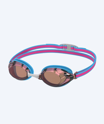 Speedo konkurrence svømmebriller til børn (6-14) - Vanquisher 3.0 Mirrored - Lyserød/bronze