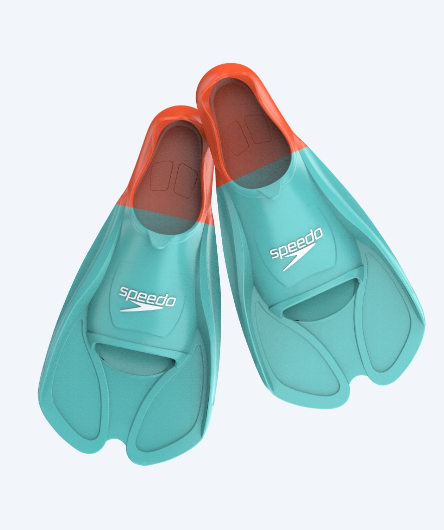 Speedo svømmefødder - Biofuse - Turkis/orange