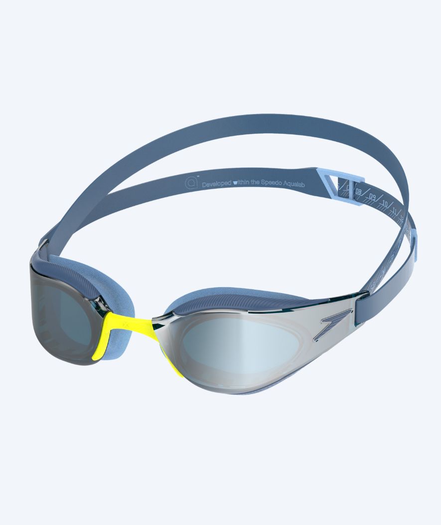 Speedo Elite svømmebriller - Fastskin Hyper Elite Mirror - Blå/sølv