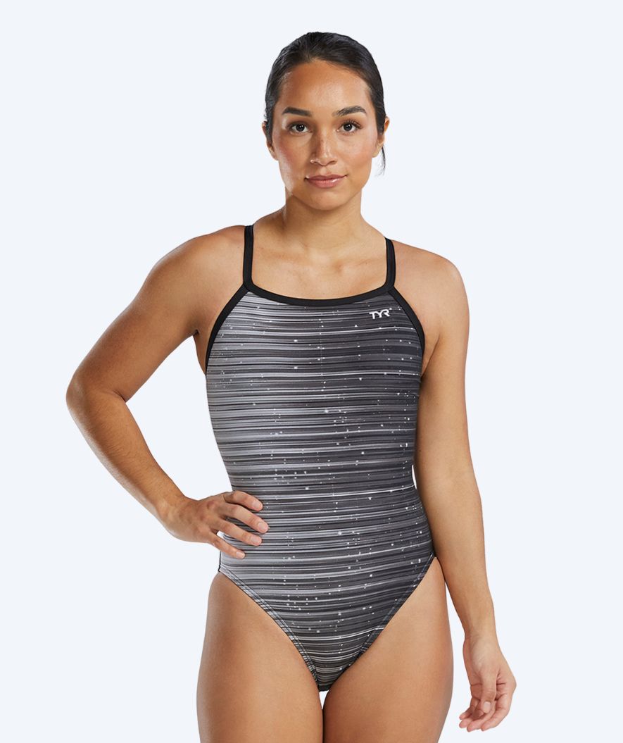 TYR badedragt til damer - Durafast Elite Speedwarp - Sort/grå