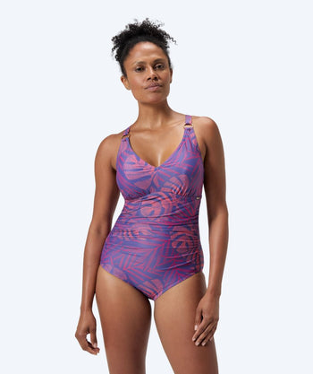 Speedo badedragt til damer - Shaping Printed - Lilla/orange
