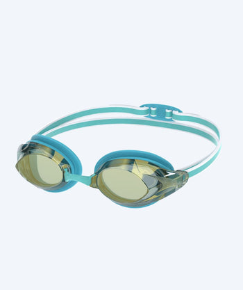 Speedo Elite svømmebriller til damer - Vanquisher 3.0 Mirrored - Turkis/guld