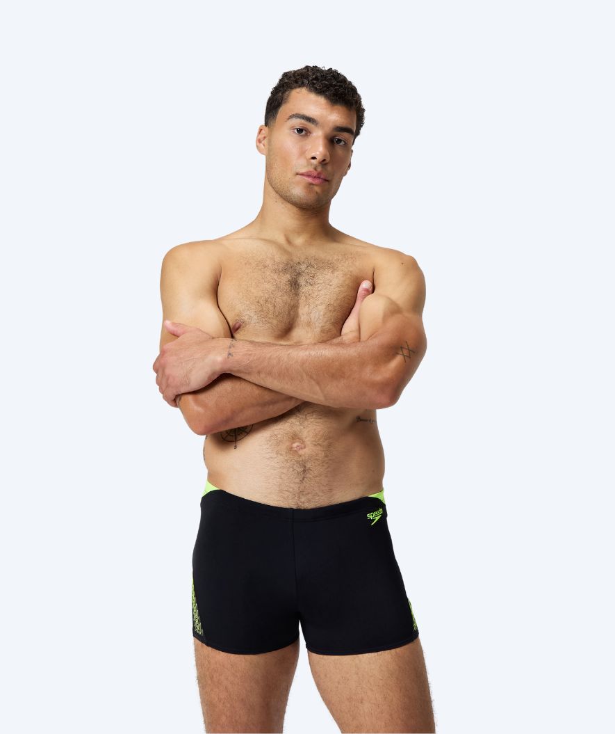 Speedo aquashorts til mænd - Hyperboom Splice - Sort/gul