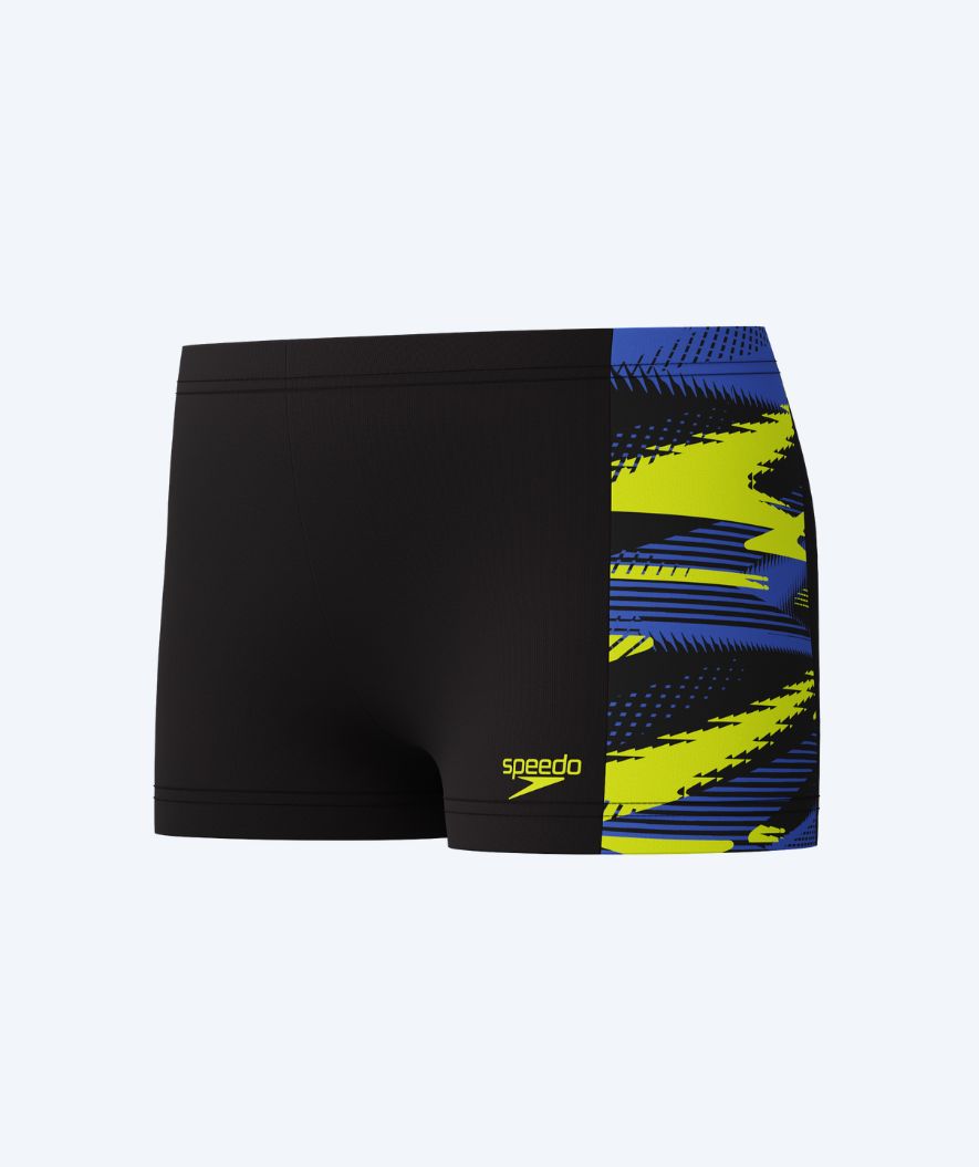 Speedo aquashorts til drenge - Hyperboom Panel - Sort/multi