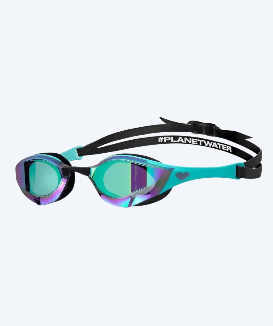 Arena Elite svømmebriller - Cobra Edge SWIPE Mirror - Sort/turkis