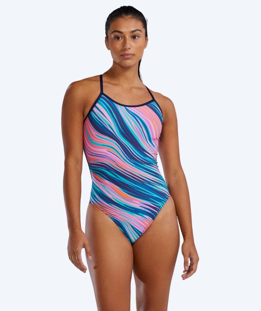 TYR badedragt til damer - Riptidal Trinityfit - Pink/blå