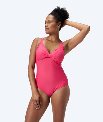 Speedo badedragt med indlæg til damer - Shaping Cross Knot - Lyserød