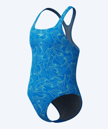 Speedo badedragt til piger - Hyperboom Allover Medalist - Blå/grøn